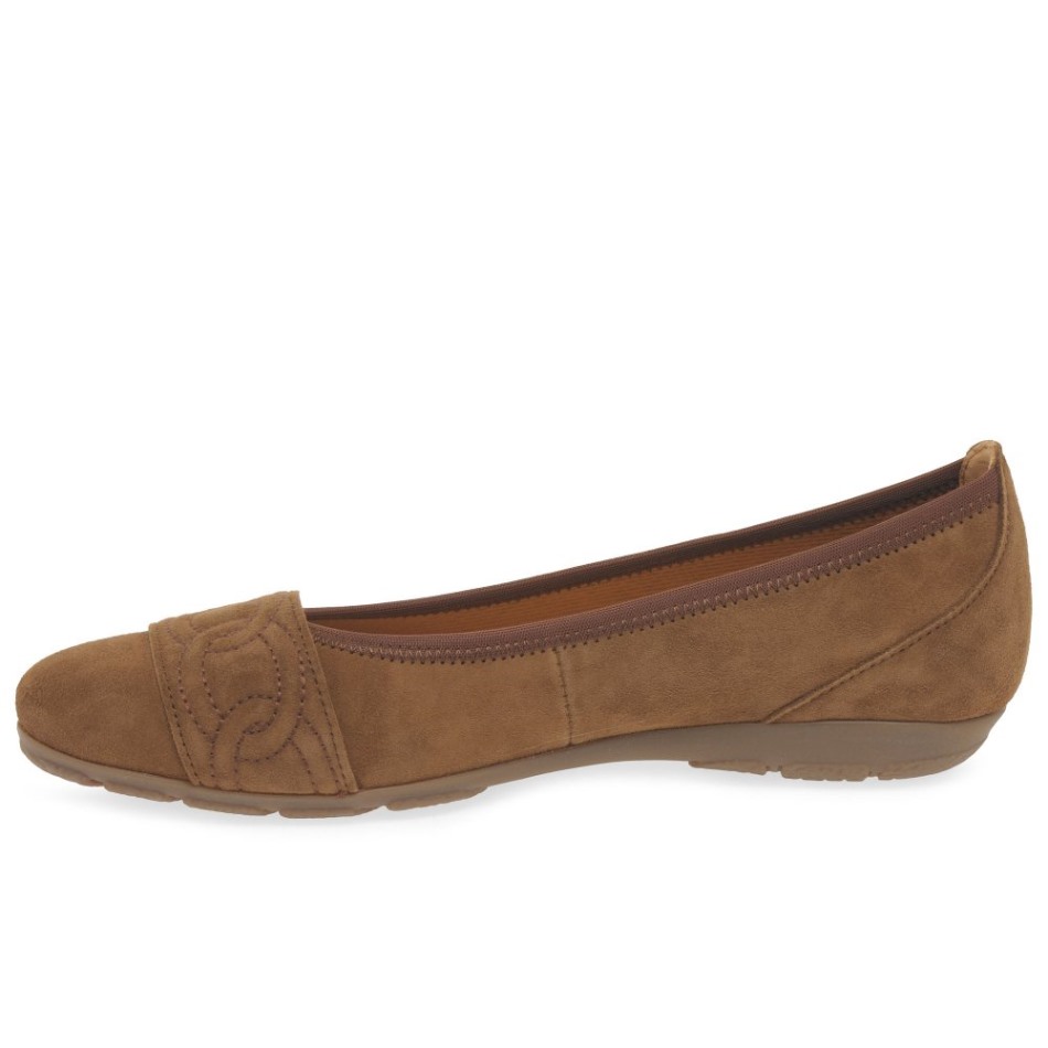 Ressemblance Dames Chaussures Gabor | Nouveau Daim Whisky Exclusif